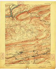 Catawissa Pennsylvania Historical topographic map, 1:62500 scale, 15 X 15 Minute, Year 1894