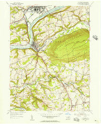 Catawissa Pennsylvania Historical topographic map, 1:24000 scale, 7.5 X 7.5 Minute, Year 1955