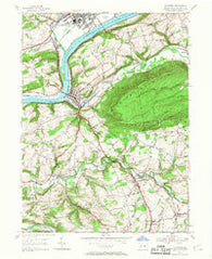 Catawissa Pennsylvania Historical topographic map, 1:24000 scale, 7.5 X 7.5 Minute, Year 1955