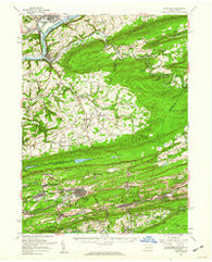 Catawissa Pennsylvania Historical topographic map, 1:62500 scale, 15 X 15 Minute, Year 1955
