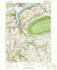 Catawissa Pennsylvania Historical topographic map, 1:24000 scale, 7.5 X 7.5 Minute, Year 1955