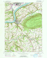 Catawissa Pennsylvania Historical topographic map, 1:24000 scale, 7.5 X 7.5 Minute, Year 1955
