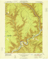 Cedar Run Pennsylvania Historical topographic map, 1:24000 scale, 7.5 X 7.5 Minute, Year 1948