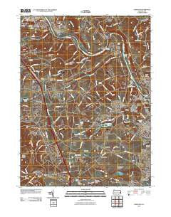 Cementon Pennsylvania Historical topographic map, 1:24000 scale, 7.5 X 7.5 Minute, Year 2010