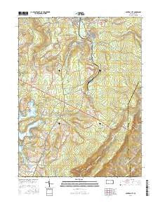 Central City Pennsylvania Current topographic map, 1:24000 scale, 7.5 X 7.5 Minute, Year 2016