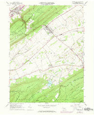 Centre Hall Pennsylvania Historical topographic map, 1:24000 scale, 7.5 X 7.5 Minute, Year 1966