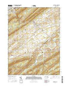 Centre Hall Pennsylvania Current topographic map, 1:24000 scale, 7.5 X 7.5 Minute, Year 2016