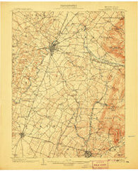 Chambersburg Pennsylvania Historical topographic map, 1:62500 scale, 15 X 15 Minute, Year 1902
