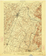 Chambersburg Pennsylvania Historical topographic map, 1:62500 scale, 15 X 15 Minute, Year 1902
