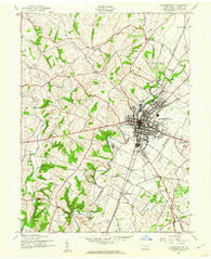 Chambersburg Pennsylvania Historical topographic map, 1:24000 scale, 7.5 X 7.5 Minute, Year 1944