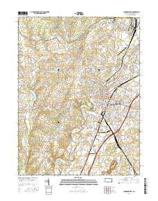Chambersburg Pennsylvania Current topographic map, 1:24000 scale, 7.5 X 7.5 Minute, Year 2016