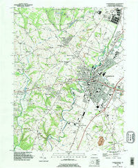 Chambersburg Pennsylvania Historical topographic map, 1:24000 scale, 7.5 X 7.5 Minute, Year 1990