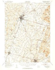 Chambersburg Pennsylvania Historical topographic map, 1:62500 scale, 15 X 15 Minute, Year 1943