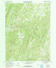Chaneysville Pennsylvania Historical topographic map, 1:24000 scale, 7.5 X 7.5 Minute, Year 1968