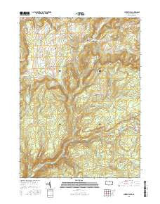 Cherry Flats Pennsylvania Current topographic map, 1:24000 scale, 7.5 X 7.5 Minute, Year 2016
