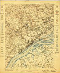Chester Pennsylvania Historical topographic map, 1:62500 scale, 15 X 15 Minute, Year 1898