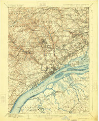 Chester Pennsylvania Historical topographic map, 1:62500 scale, 15 X 15 Minute, Year 1898