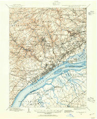 Chester Pennsylvania Historical topographic map, 1:62500 scale, 15 X 15 Minute, Year 1894