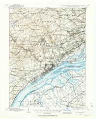 Chester Pennsylvania Historical topographic map, 1:62500 scale, 15 X 15 Minute, Year 1894