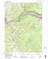 Clarendon Pennsylvania Historical topographic map, 1:24000 scale, 7.5 X 7.5 Minute, Year 1954