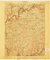 Clarion Pennsylvania Historical topographic map, 1:62500 scale, 15 X 15 Minute, Year 1907