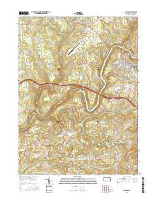 Clarion Pennsylvania Current topographic map, 1:24000 scale, 7.5 X 7.5 Minute, Year 2016