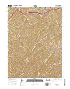 Claysville Pennsylvania Current topographic map, 1:24000 scale, 7.5 X 7.5 Minute, Year 2016