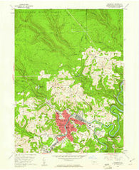 Clearfield Pennsylvania Historical topographic map, 1:24000 scale, 7.5 X 7.5 Minute, Year 1959