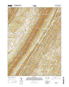 Clearville Pennsylvania Current topographic map, 1:24000 scale, 7.5 X 7.5 Minute, Year 2016