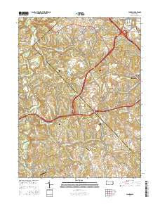 Clinton Pennsylvania Current topographic map, 1:24000 scale, 7.5 X 7.5 Minute, Year 2016