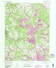 Clinton Pennsylvania Historical topographic map, 1:24000 scale, 7.5 X 7.5 Minute, Year 1954