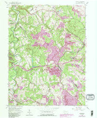 Clinton Pennsylvania Historical topographic map, 1:24000 scale, 7.5 X 7.5 Minute, Year 1954