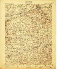 Coatesville Pennsylvania Historical topographic map, 1:62500 scale, 15 X 15 Minute, Year 1906