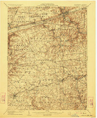 Coatesville Pennsylvania Historical topographic map, 1:62500 scale, 15 X 15 Minute, Year 1906