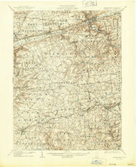 Coatesville Pennsylvania Historical topographic map, 1:62500 scale, 15 X 15 Minute, Year 1906