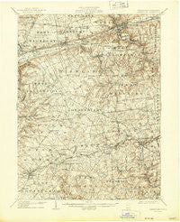 Coatesville Pennsylvania Historical topographic map, 1:62500 scale, 15 X 15 Minute, Year 1906