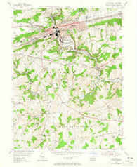 Coatesville Pennsylvania Historical topographic map, 1:24000 scale, 7.5 X 7.5 Minute, Year 1953