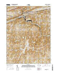 Coatesville Pennsylvania Current topographic map, 1:24000 scale, 7.5 X 7.5 Minute, Year 2016