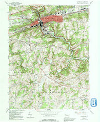 Coatesville Pennsylvania Historical topographic map, 1:24000 scale, 7.5 X 7.5 Minute, Year 1953