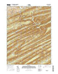 Coburn Pennsylvania Current topographic map, 1:24000 scale, 7.5 X 7.5 Minute, Year 2016