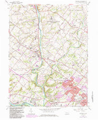 Collegeville Pennsylvania Historical topographic map, 1:24000 scale, 7.5 X 7.5 Minute, Year 1966