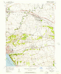 Columbia East Pennsylvania Historical topographic map, 1:24000 scale, 7.5 X 7.5 Minute, Year 1956