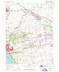 Columbia East Pennsylvania Historical topographic map, 1:24000 scale, 7.5 X 7.5 Minute, Year 1956