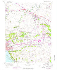 Columbia East Pennsylvania Historical topographic map, 1:24000 scale, 7.5 X 7.5 Minute, Year 1956