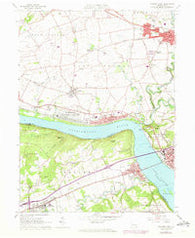 Columbia West Pennsylvania Historical topographic map, 1:24000 scale, 7.5 X 7.5 Minute, Year 1964
