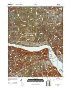 Columbia West Pennsylvania Historical topographic map, 1:24000 scale, 7.5 X 7.5 Minute, Year 2010
