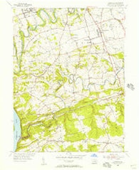 Conestoga Pennsylvania Historical topographic map, 1:24000 scale, 7.5 X 7.5 Minute, Year 1955