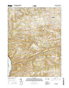 Conestoga Pennsylvania Current topographic map, 1:24000 scale, 7.5 X 7.5 Minute, Year 2016