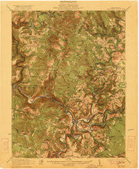 Confluence Pennsylvania Historical topographic map, 1:62500 scale, 15 X 15 Minute, Year 1922