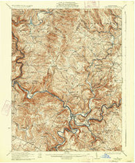 Confluence Pennsylvania Historical topographic map, 1:62500 scale, 15 X 15 Minute, Year 1933